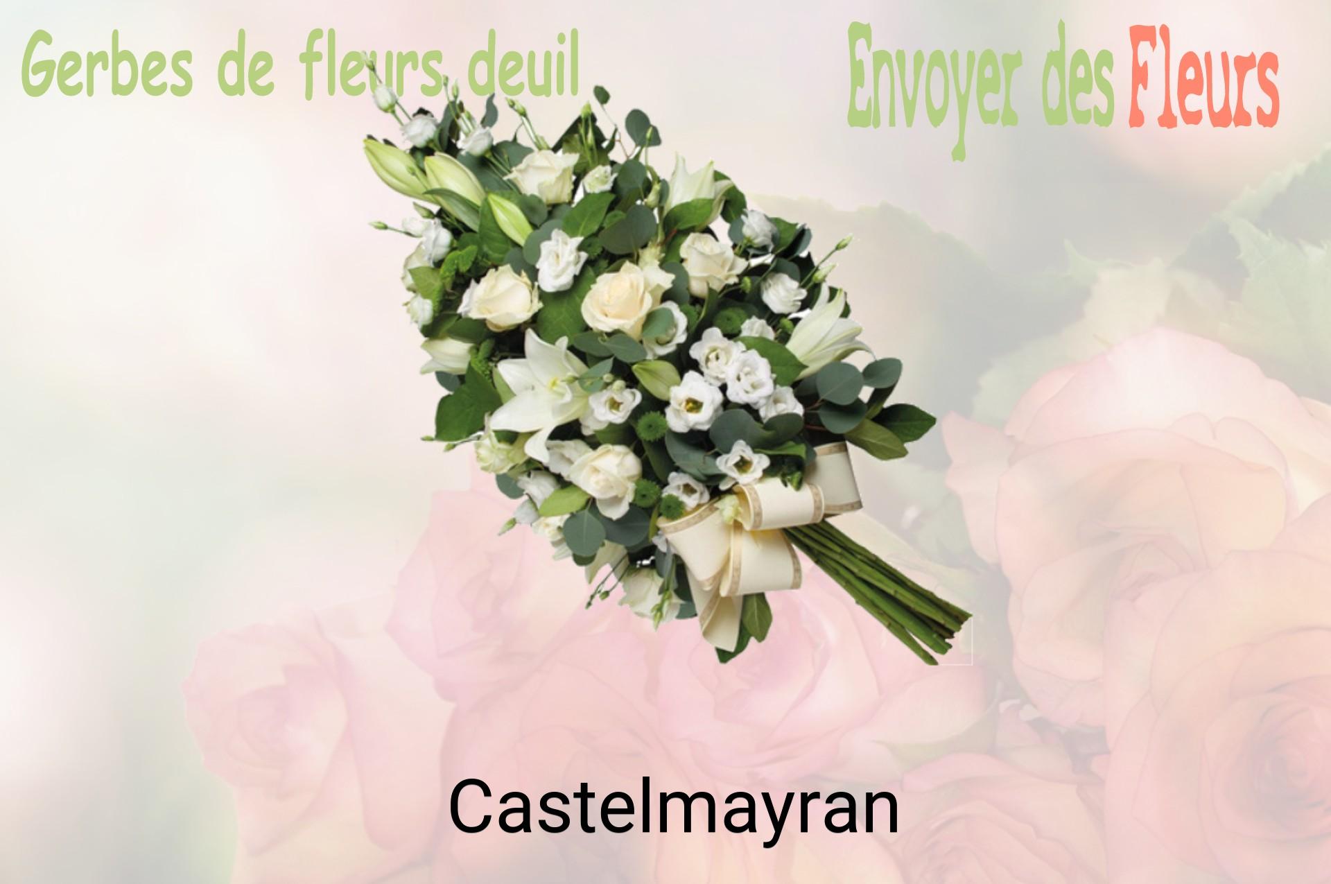 Gerbe de fleurs de deuil livrée à Castelmayran